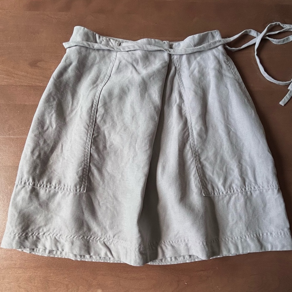 Wilfred Linen Lyocell Mini Skirt Light Grey